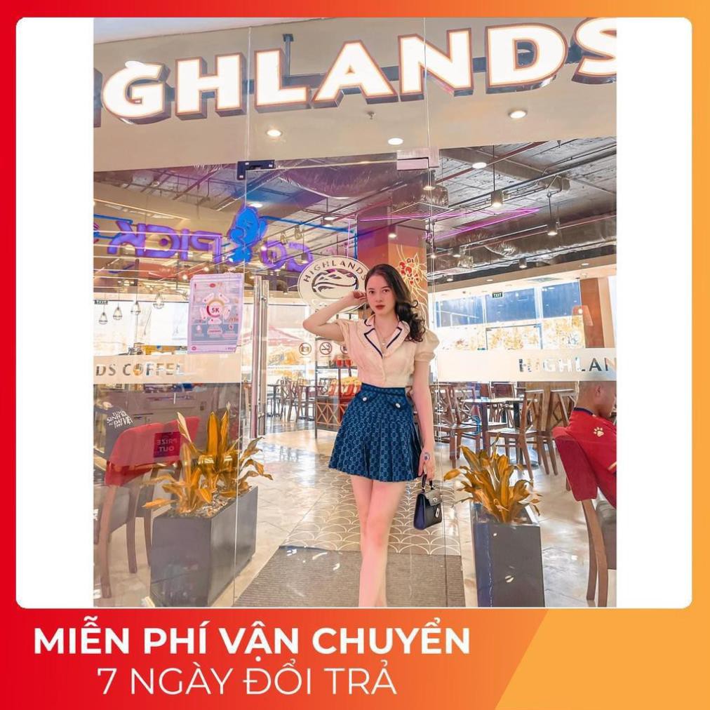 [ 𝐅𝐑𝐄𝐄 𝐒𝐇𝐈𝐏 ] Set Sơ Mi Bèo Tay Bồng Mix Chân Váy Nắp Túi | BigBuy360 - bigbuy360.vn