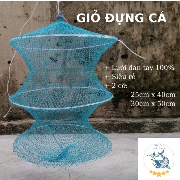 [Siêu rẻ] Giỏ đựng cá 30x50cm siêu rẻ - Rọng đựng cá