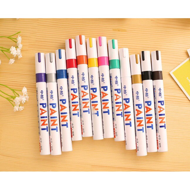 Bút sơn Paint Marker SP110 - SP120 nét 1ly 2ly thích hợp vẽ trên tất cả các bề mặt không trôi không phai màu