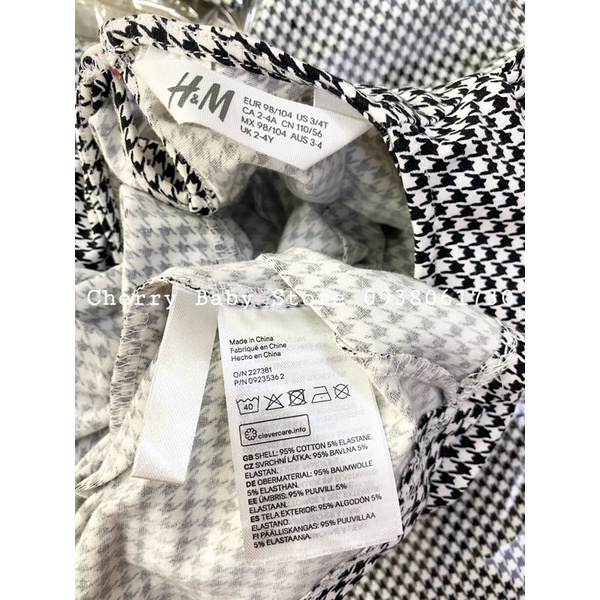 Đầm tay phồng kẻ Zik Zak vải cotton xuất dư xịn cho bé gái từ 1,5y đến 10y