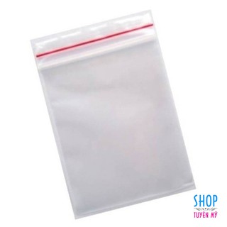 100 gram túi zipper chỉ đỏ - 17x25 cm