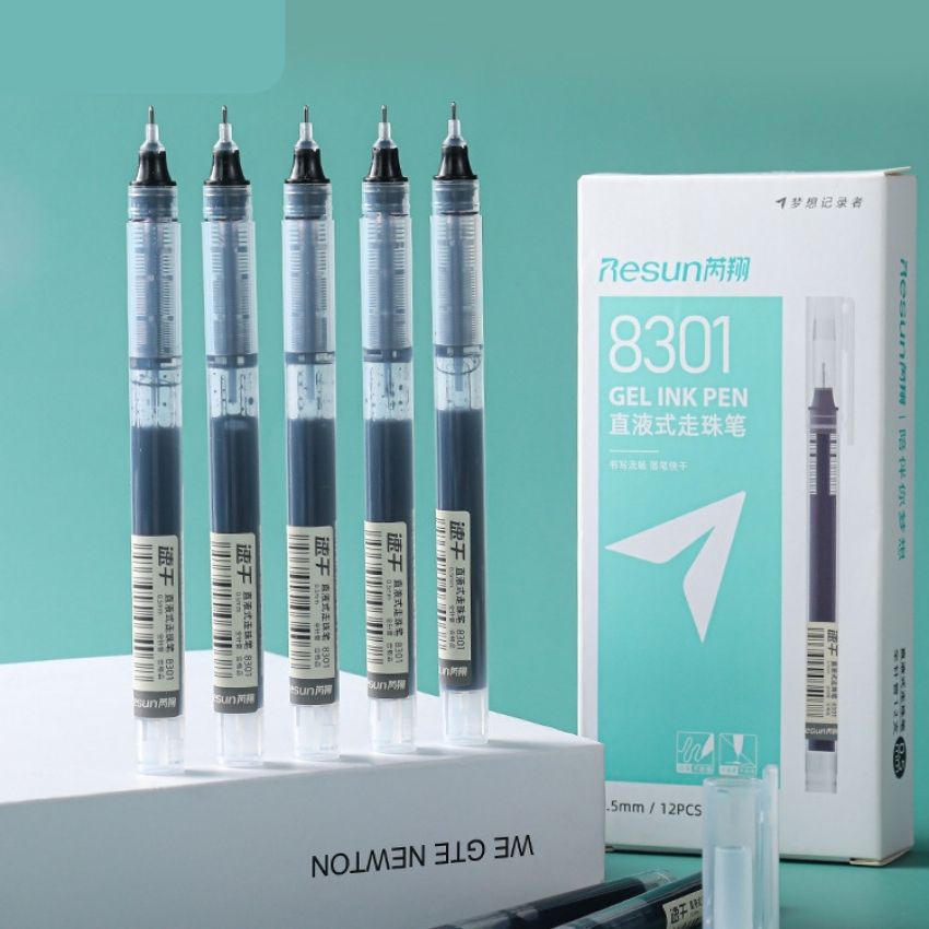 Bút gel Ngòi lớn khô nhanh 0.5mm Resun DecorMe mực đen xanh đỏ phụ kiện văn phòng phẩm RESUN