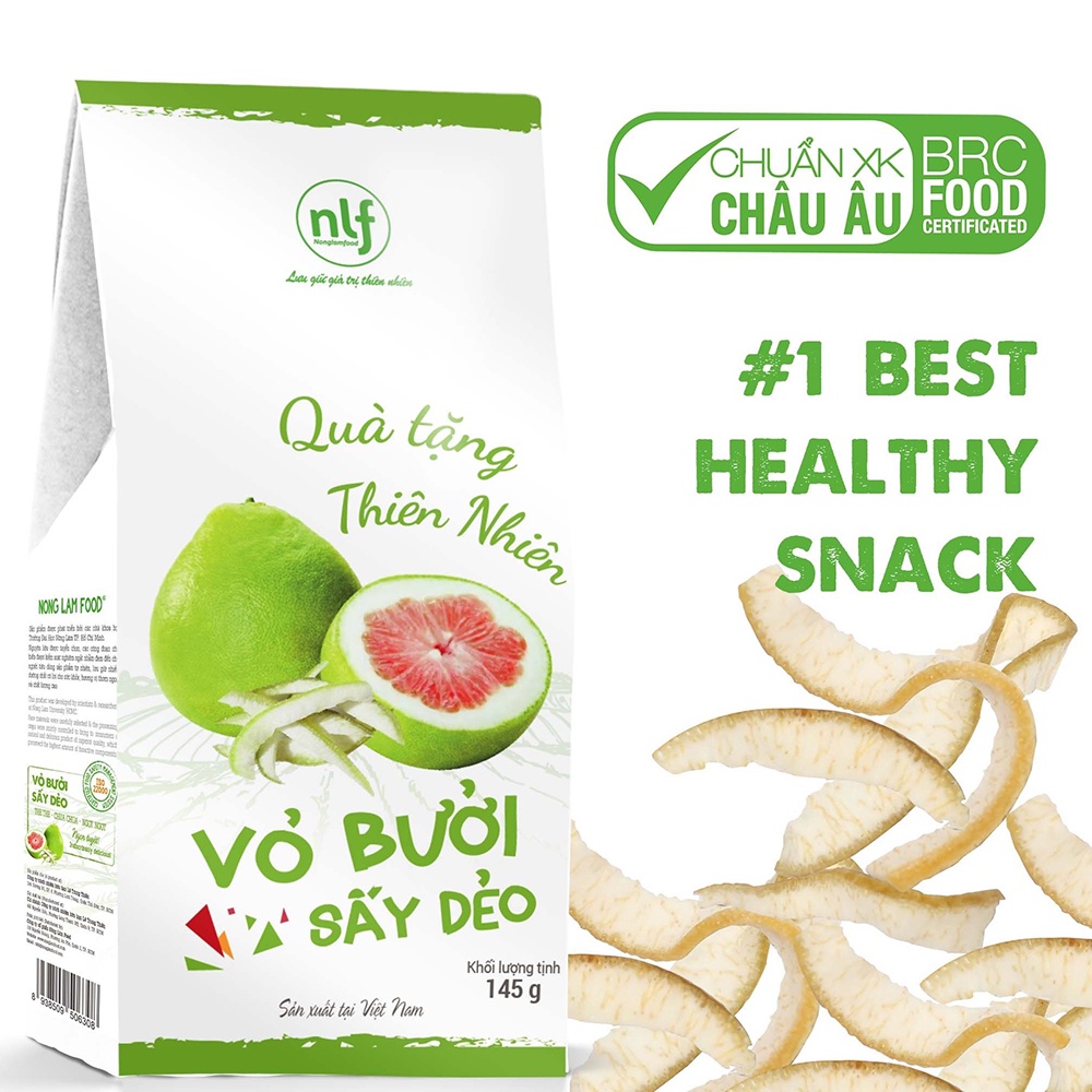 Vỏ bưởi sấy dẻo 85g Nông Lâm Food trái cây sấy dẻo hỗ trợ giảm cân,ăn kiêng bổ sung các chất dinh dưỡng cho cơ thể