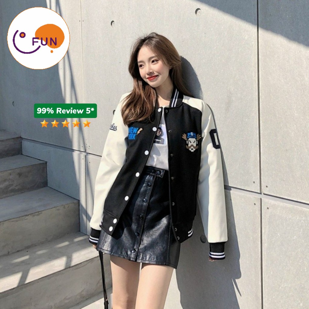 Áo khoác dù bomber KD3 nút bấm, thêu logo cực chất, kiểu dáng Hàn Quốc thời trang, năng động, trẻ trung