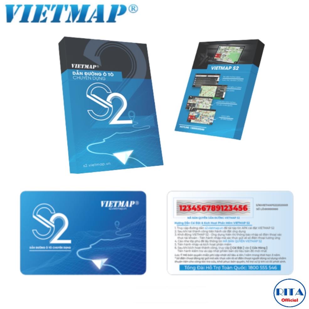 Thẻ Phần mềm dẫn đường ô tô chuyên dụng VIETMAP S2 bản quyền
