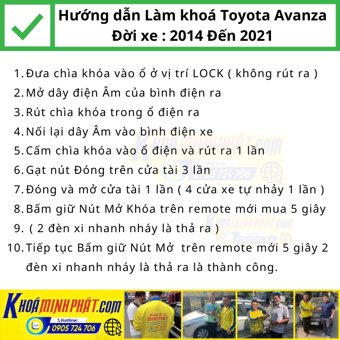 Chìa khóa xe Toyota Avnaza đời 2013 đến 2021