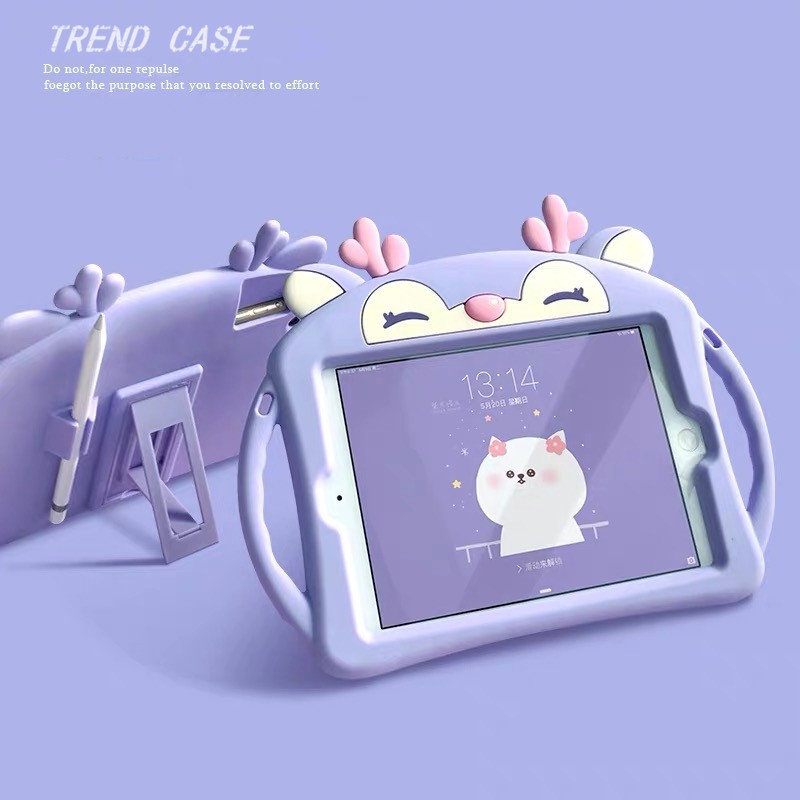 Ốp Điện Thoại Silicone Có Giá Đỡ Cho Ipad Mini 1 2 3 4 5 Pro 9.7 10.2 2019 7th 9.7 Air 2 2019 7th 2017 2018 2019