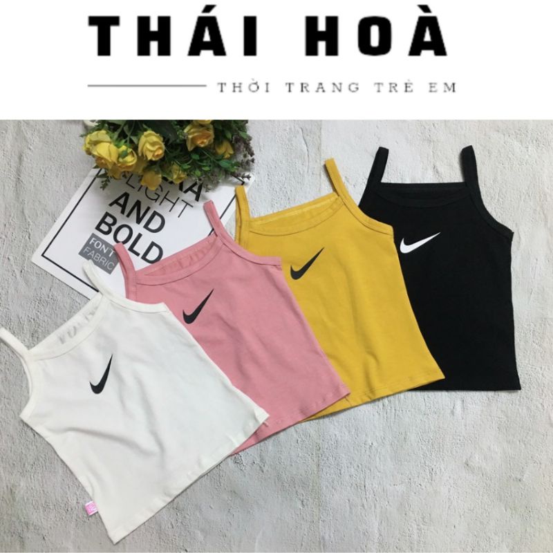 Áo dây bé gái 7_20kg chất liệu cotton 4 chiều mềm mịn thoáng mát