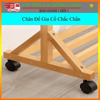 Giá Treo Quần Áo chất liệu gỗ tre, phong cách hiện đại sang trọng