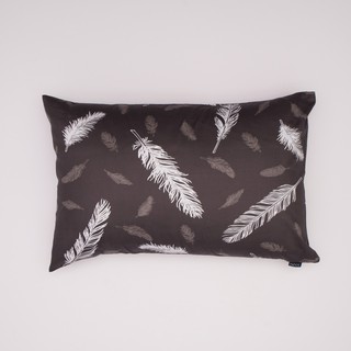 Vỏ gối Lông vũ nền ghi đậm 45x65cm Ninos