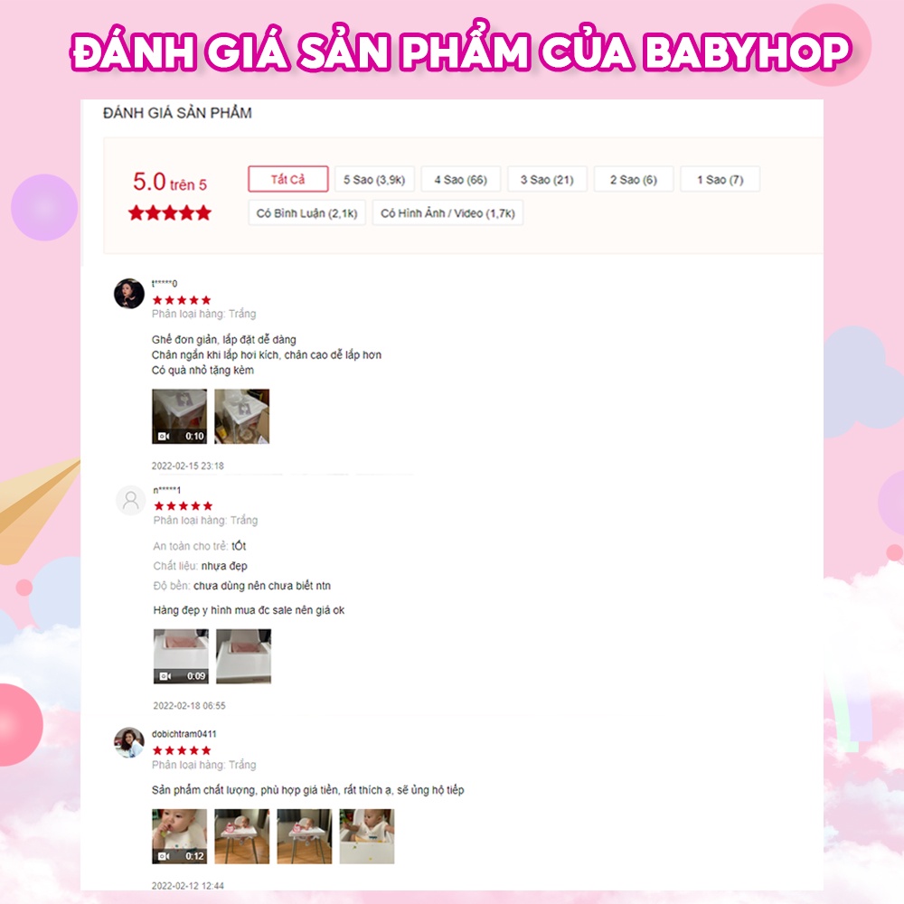 Ghế ăn dặm cho bé Glosby Babyhop kèm mặt bàn,ăn dặm kiểu nhật &amp; BLW, 2 chế độ chân, kèm mặt bàn, cho bé từ 6 tháng