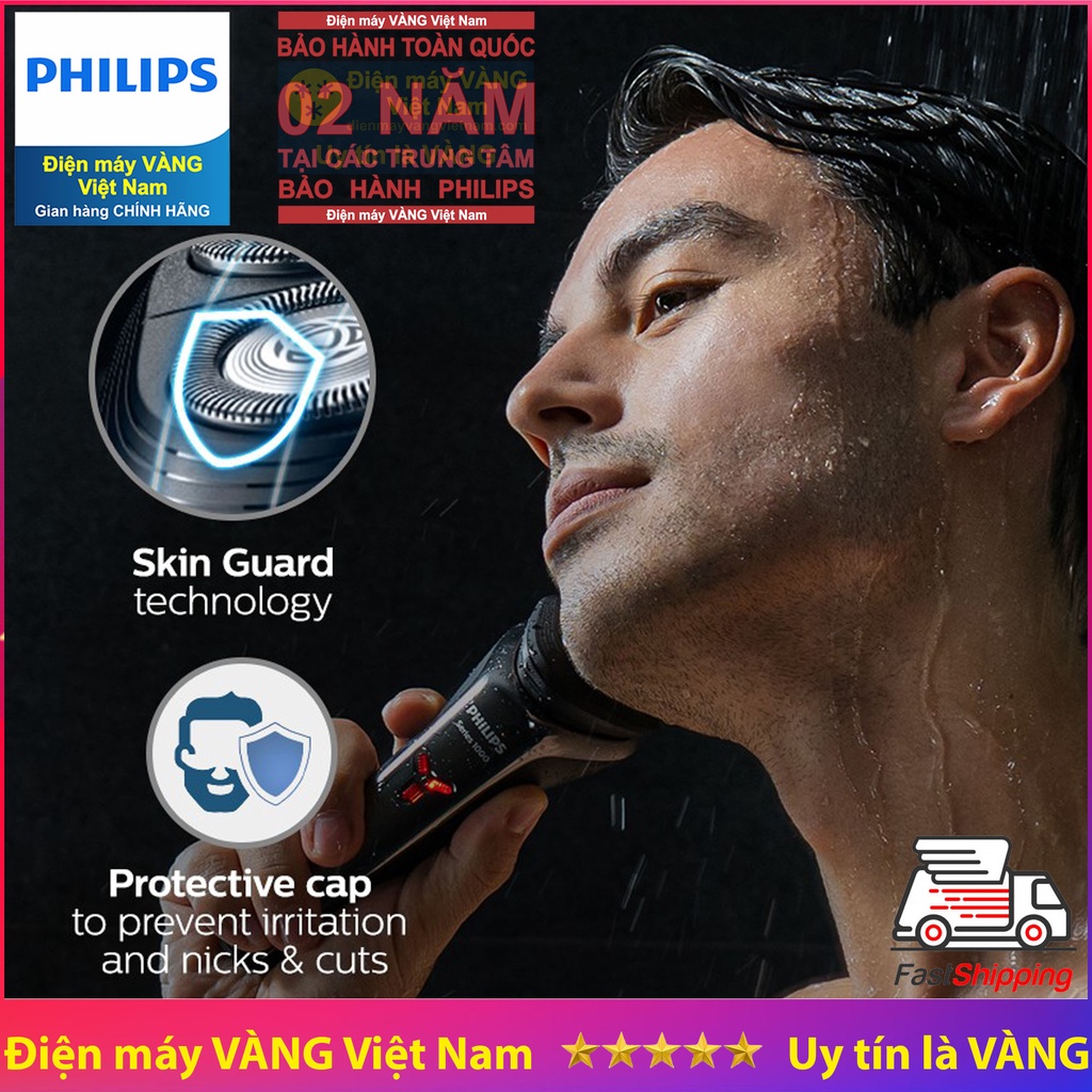 Máy cạo râu khô và ướt Philips S1103 và S1301 thay thế cho AT610 AT620