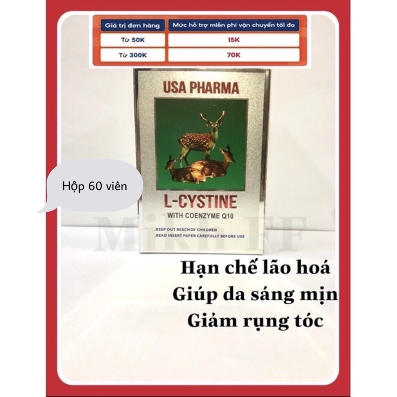 Viên uống L-CYSTINE giảm rụng tóc, đẹp da, hạn chế lão hoá