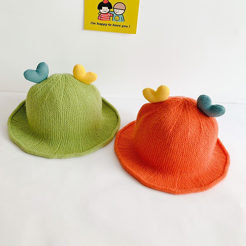 Mũ len MẦM TRÁI TIM cho bé trai/bé gái 1-3 tuổi