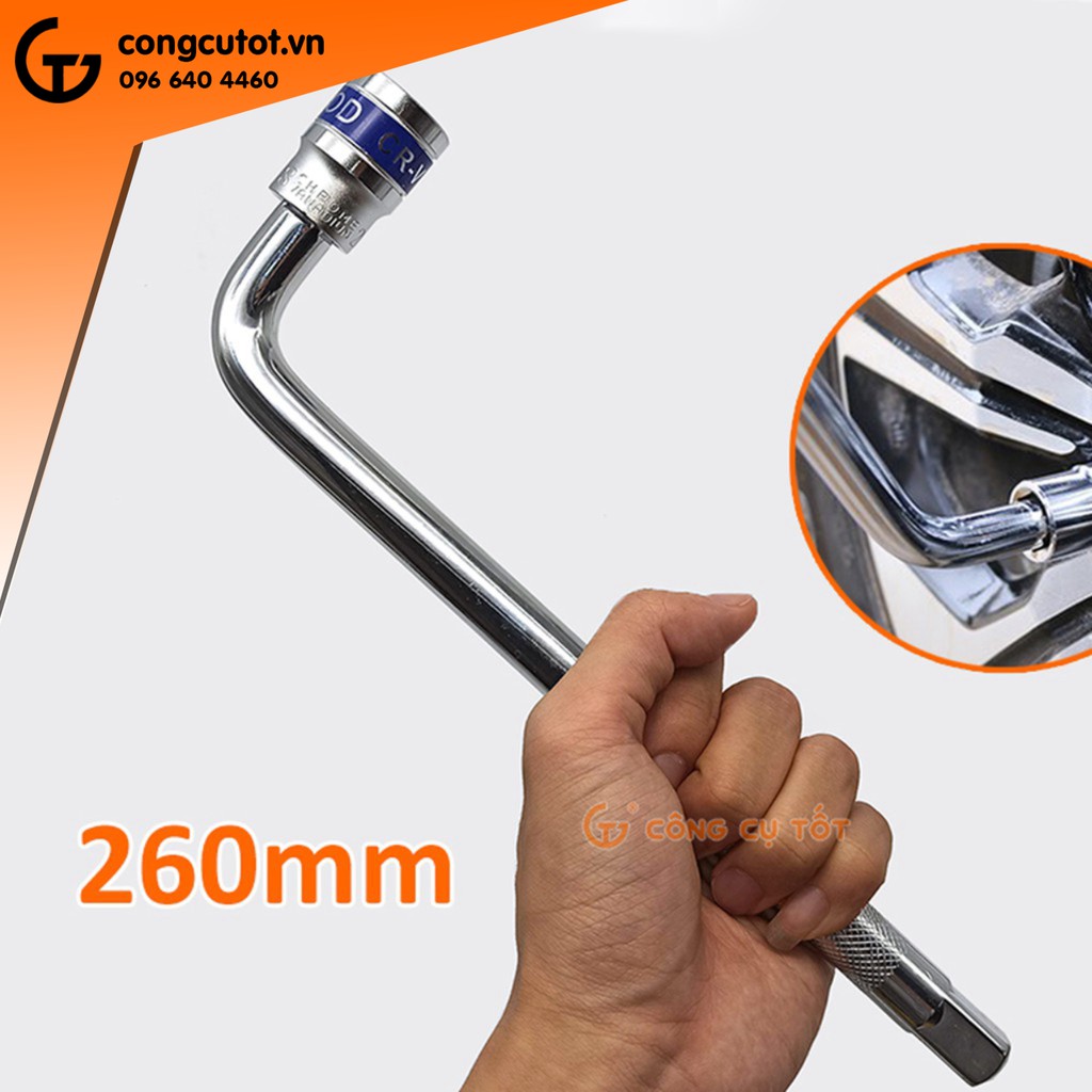 Bộ tuýp 8-24 cần cong hộp nhựa đỏ