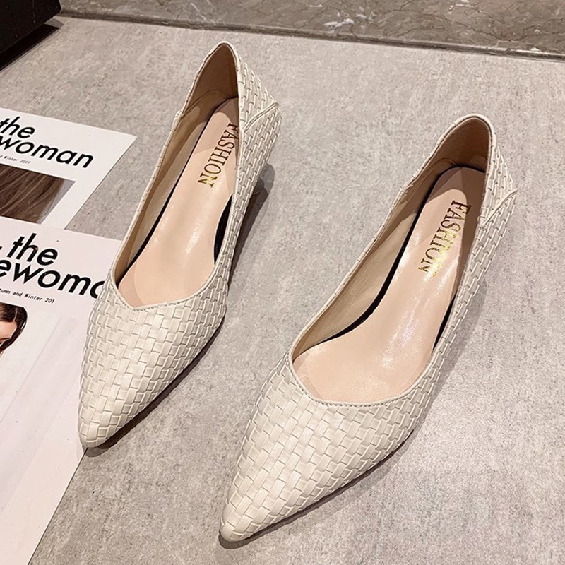 Giày cao gót IELGY mũi nhọn phong cách thời trang Hàn Quốc cho nữ