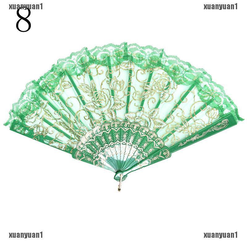 Xyvn Hoa Cầm Tay Gấp Gọn Phối Ren Phong Cách Trung Quốc Dùng Để Múa Tiệc