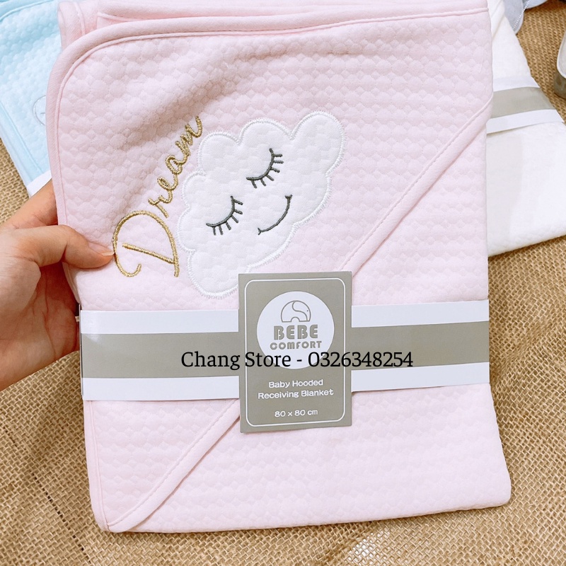 Choàng Ủ Có Nón Vải Bông Cao Cấp Mềm Mại Cho Bé Sơ Sinh Bebe Comfort