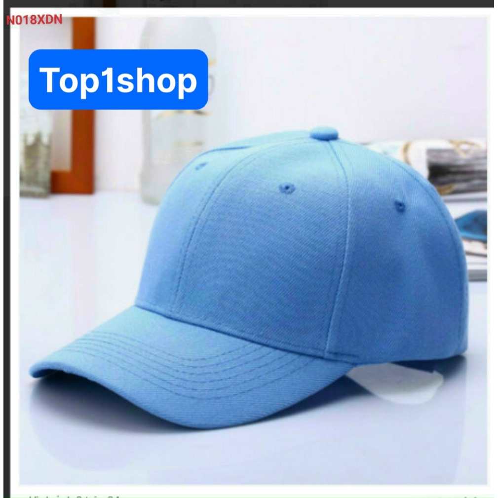 Mũ Lưỡi Trai,Nón kết nam nữ trơn nhiều màu có dán tăng giảm phía sau DỄ ĐỘI