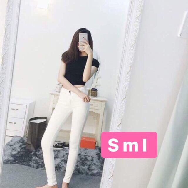 Quần jean nữ trơn Gấu 194 4 màu cơ bản đen - muối tiêu - xanh xước đáy lưng cao mềm mịn co dãn tốt | BigBuy360 - bigbuy360.vn