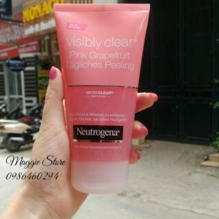 Sữa rửa mặt chiết xuất bưởi hồng Neutrogena Visibly Clear Grapefruit Tagliches Peeling