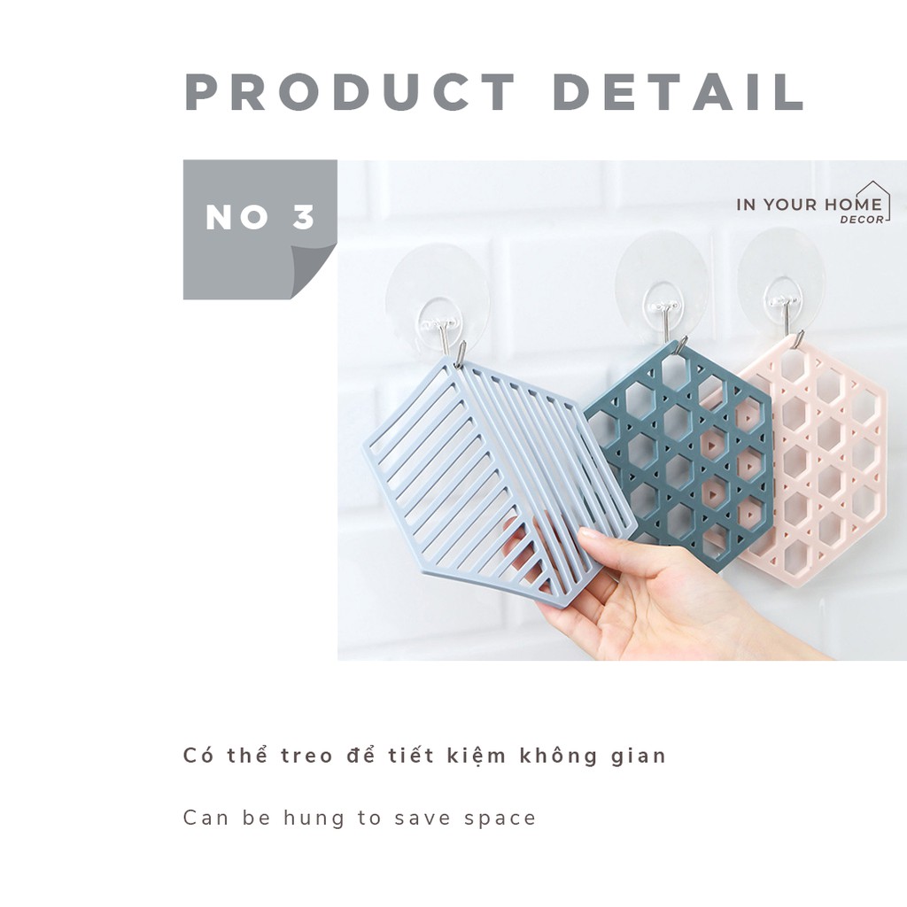 [DEAL SỐC] Miếng đế lót nồi, ly để bàn bếp cách nhiệt bằng silicone phong cách Bắc Âu | BigBuy360 - bigbuy360.vn