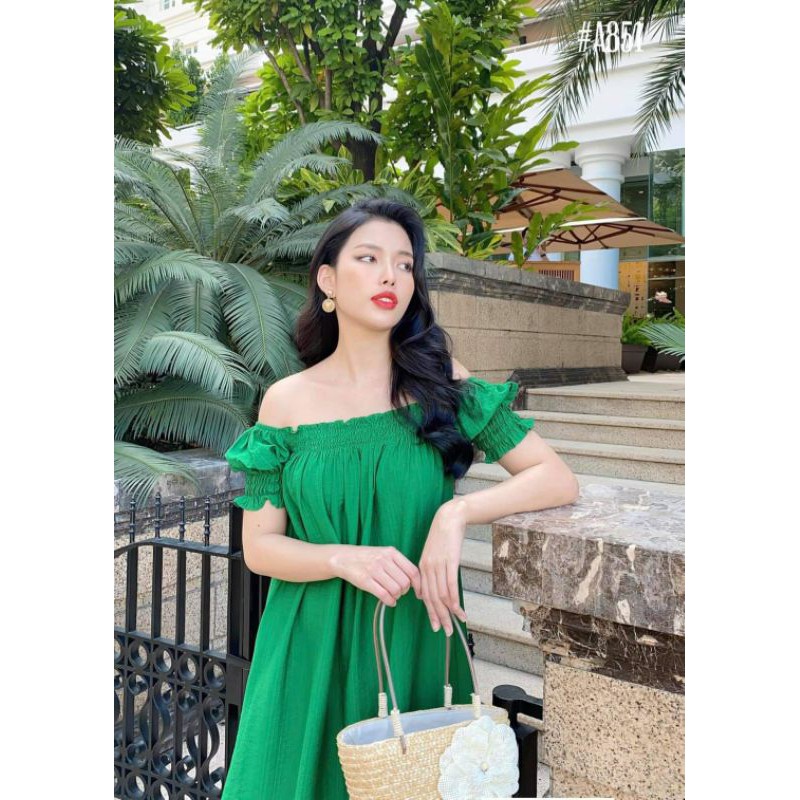 Đầm suông bẹt vai ( có thể mặc 2 kiểu) | BigBuy360 - bigbuy360.vn