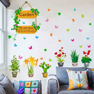 decal dán tường khu vườn xanh