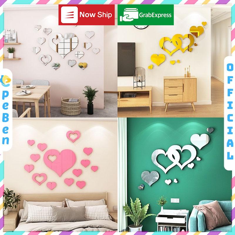 Tranh Mica Trái tim xinh đẹp Trang trí phòng khách, phòng ngủ, cửa hàng Nhiều Size - EPeBen