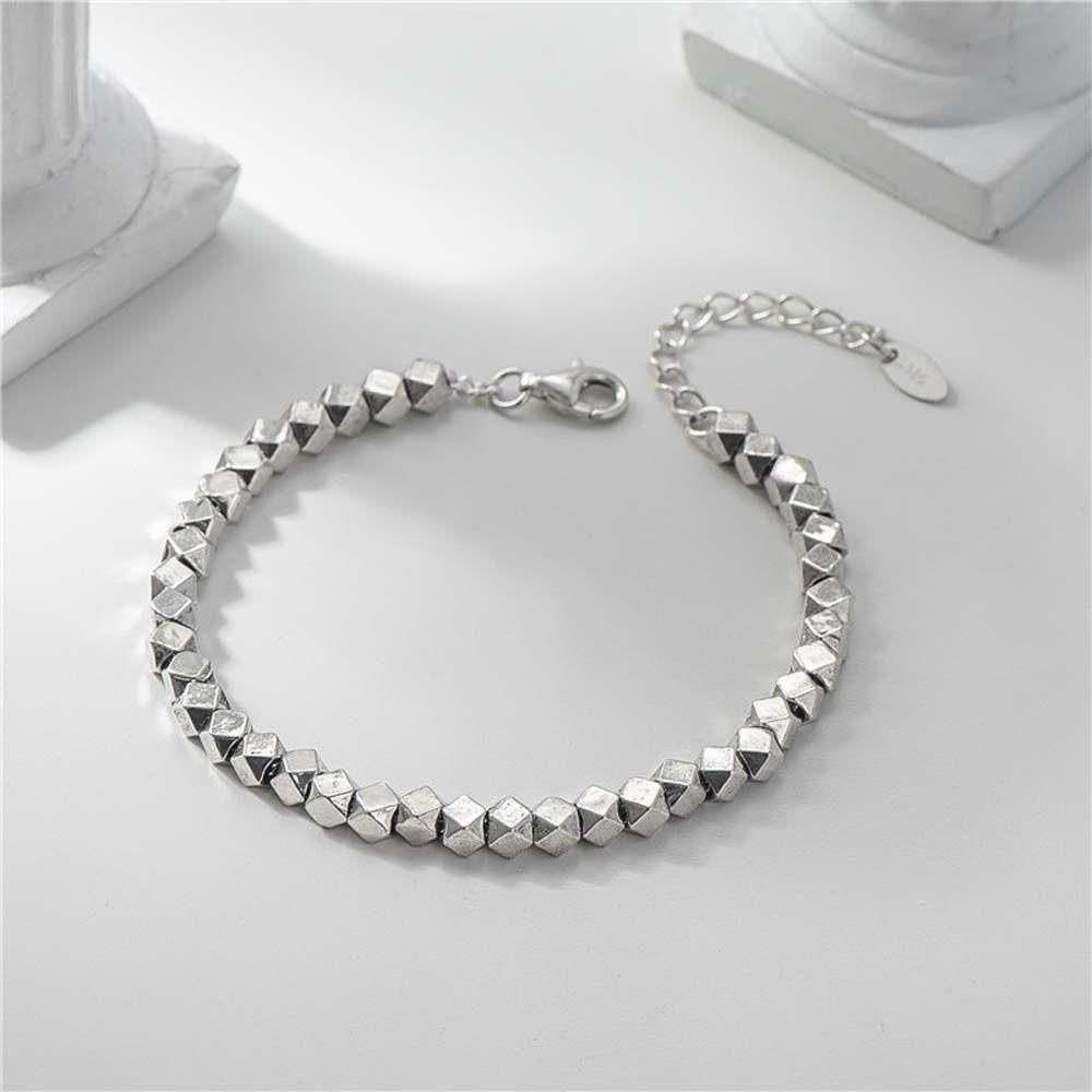 Vòng Đeo Tay Họa Tiết Hình Học Phong Cách Hàn Quốc Thanh Lịch Dành Cho Nam Nữ|Dây Chuyền Kim Loại Nhiều Màu Sắc Thời Trang