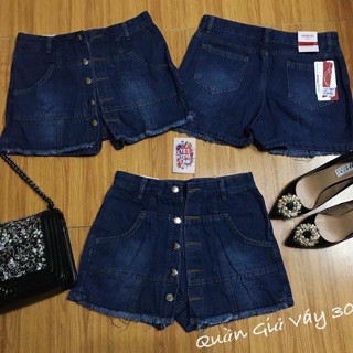 Quần bò giả váy