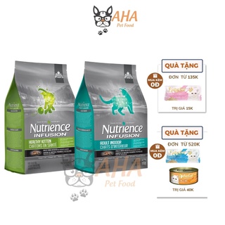 Thức Ăn Cho Mèo Nutrience Bao 500g & 2.27kg - Thịt Gà, Cá Hồi, Cá Trích - Hạt Cho Mèo Giúp Da Lông, Tiêu Hoá, Miễn Dịch