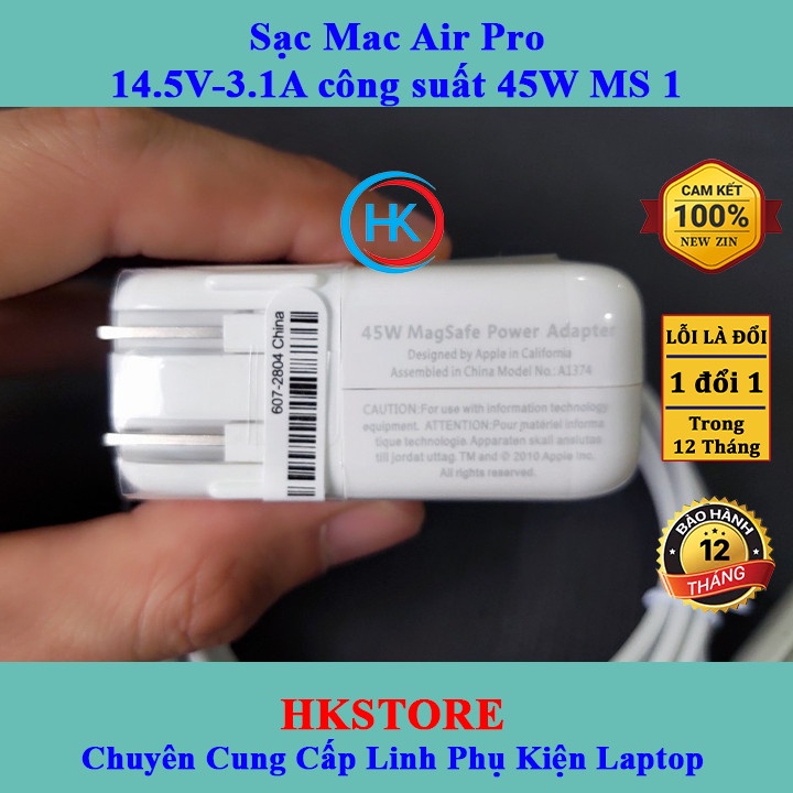 Sạc Macb00k Air Pro 14.5V-3.1A 45W Magsafe1 Macb00k A1374 A1244 A1369 A1370 A1270 A1304 A1237