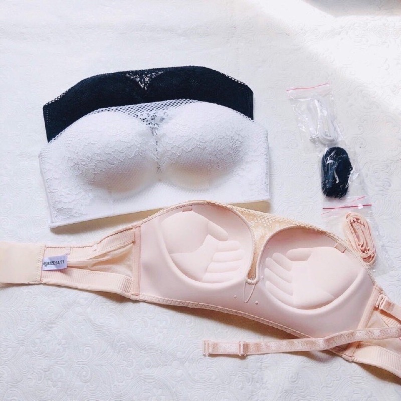 Áo lót quây ren bàn tay nâng ngực cao cấp đệm dày 3.5cm ảnh thật video Shop tự quay ạ