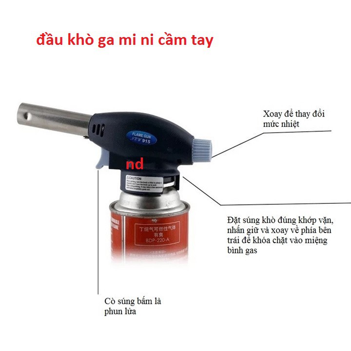 Đầu khò ga mini cầm tay đa năng