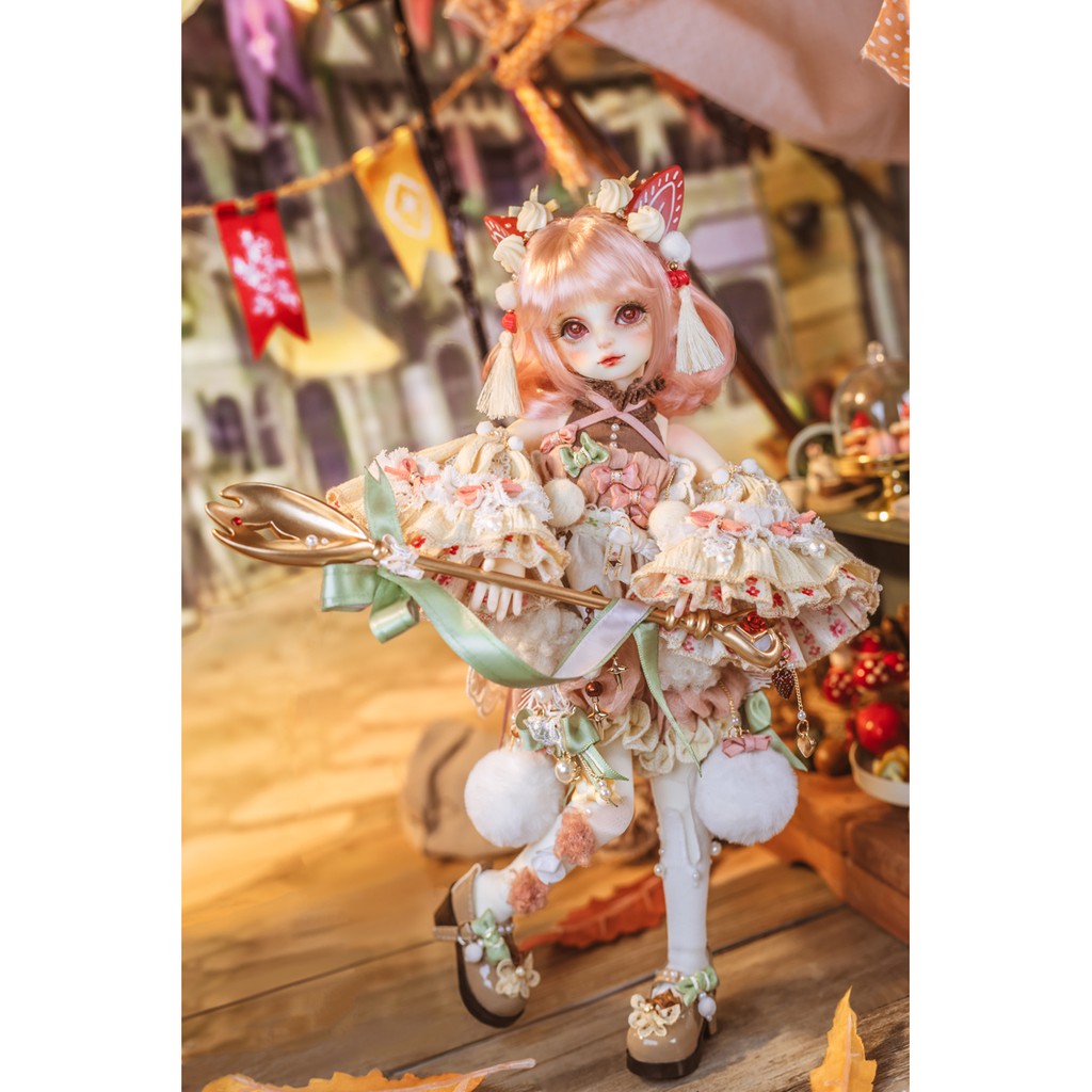 Búp bê bjd 1/6, bánh dâu tây Wendy, búp bê GEM của búp bê 27cm bóng có khớp