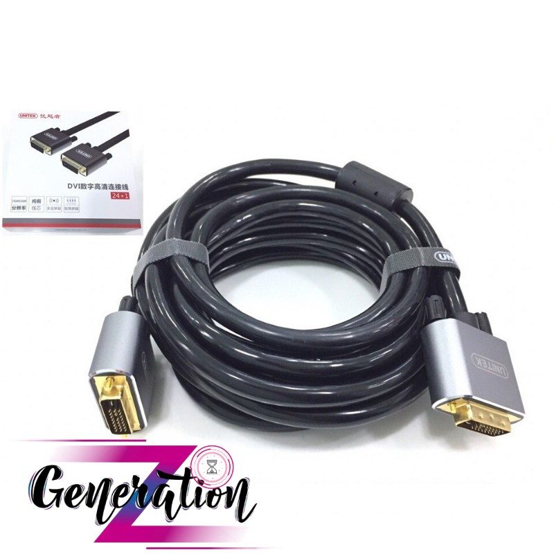 Cáp DVI(24+1) 5m Unitek Y-C 210DGY