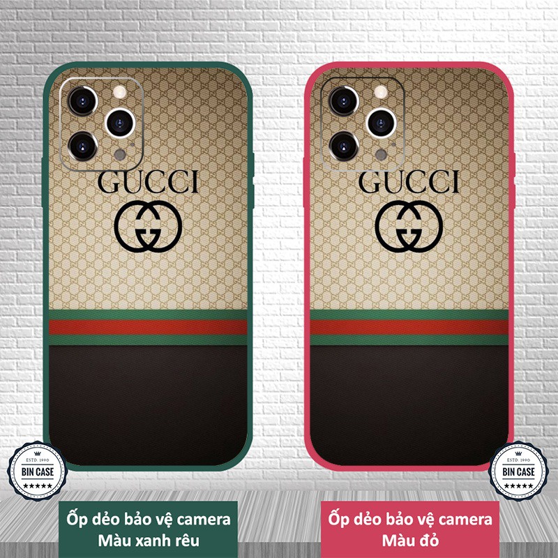 🔥 Ốp lưng hoa văn GUCCI sang trọng 🔥Ốp hàng hiệu cực đẹp iphone 6/6s/7/8 plus/x/xr/xs max/12 pro max/11 promax BRAND0082