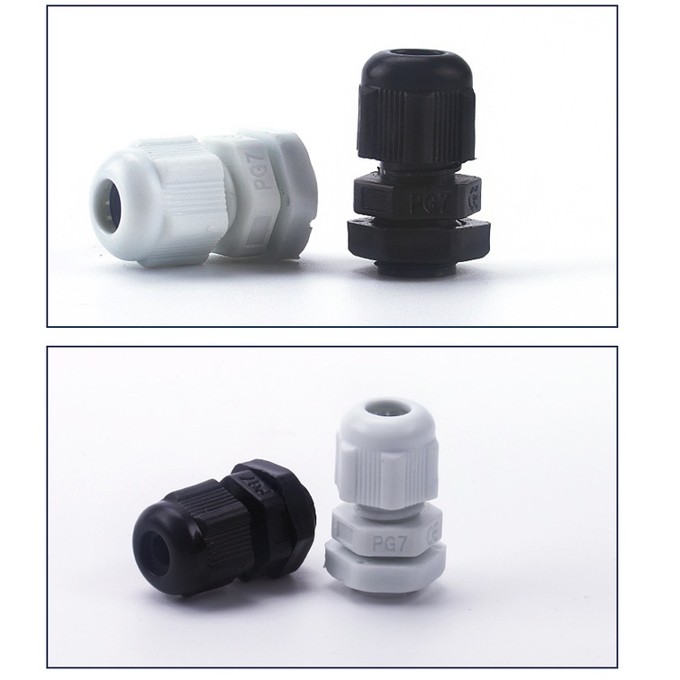 Ốc Siết Cáp PG7 PG9 PG11 PG13.5 , PG16, PG19, PG21, PG25, PG29  siết cáp dây điện chống nước bảo vệ dây điện
