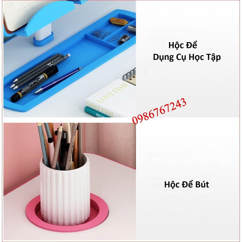 Bàn ghế cho trẻ lào lớp 1 - mầu xanh, tặng đèn học và chống gù chống cận | BigBuy360 - bigbuy360.vn