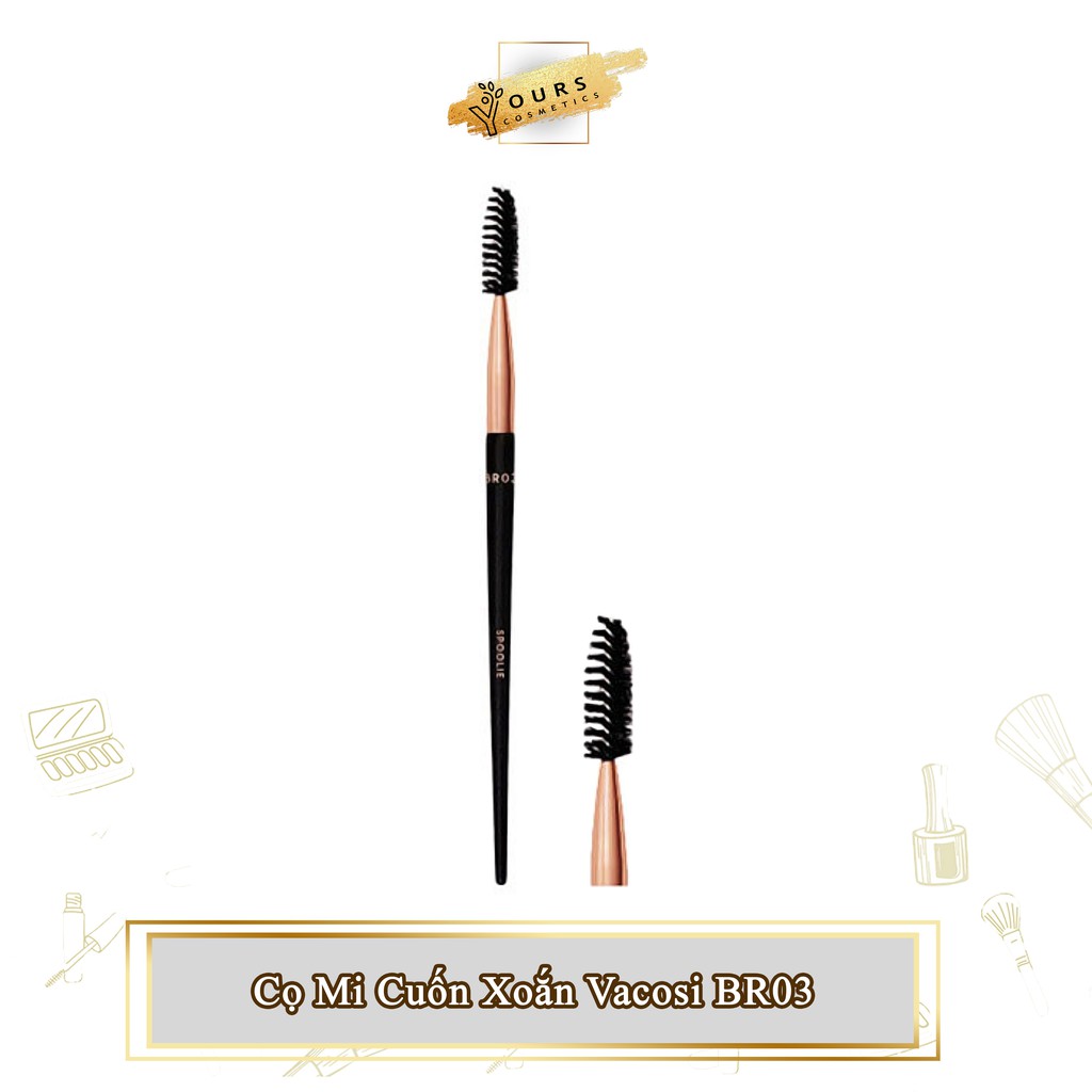 [Đại Lý Chính Thức] Cọ Mi Cuốn Xoắn Vacosi Brow &amp; Lash Brush BR03 - Cọ Chải Mày &amp; Chải Mi Vacosi