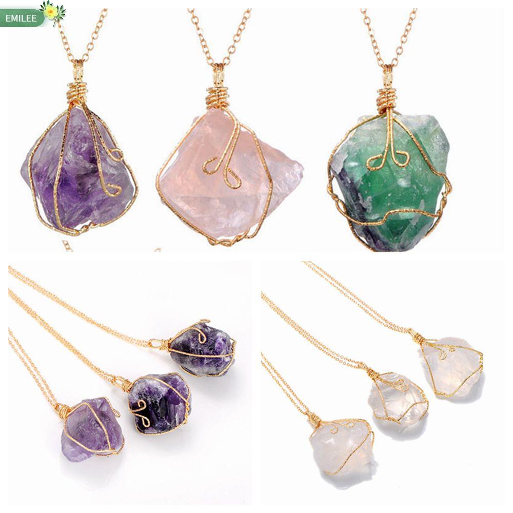 Mặt vòng cổ Bằng Đá Fluorite Tự Nhiên Thời Trang Cho Nữ