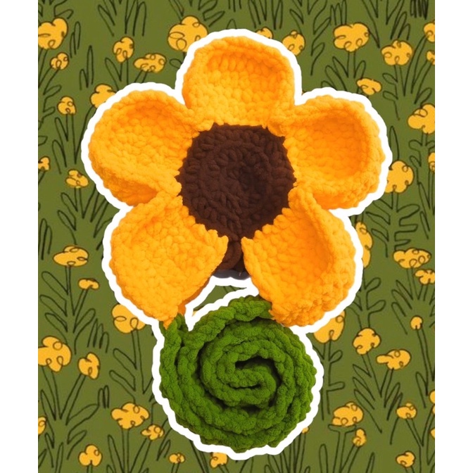 Túi len hình bông hoa Crochet Flower Bag - Sunflower Mếu Máo