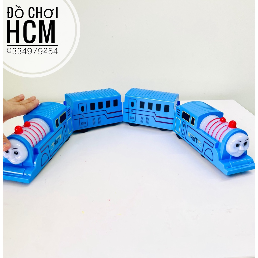 Đồ chơi đường tàu thomas, tàu điện ngầm có đèn nhạc, tự quay đầu dành cho bé thích mô hình xe