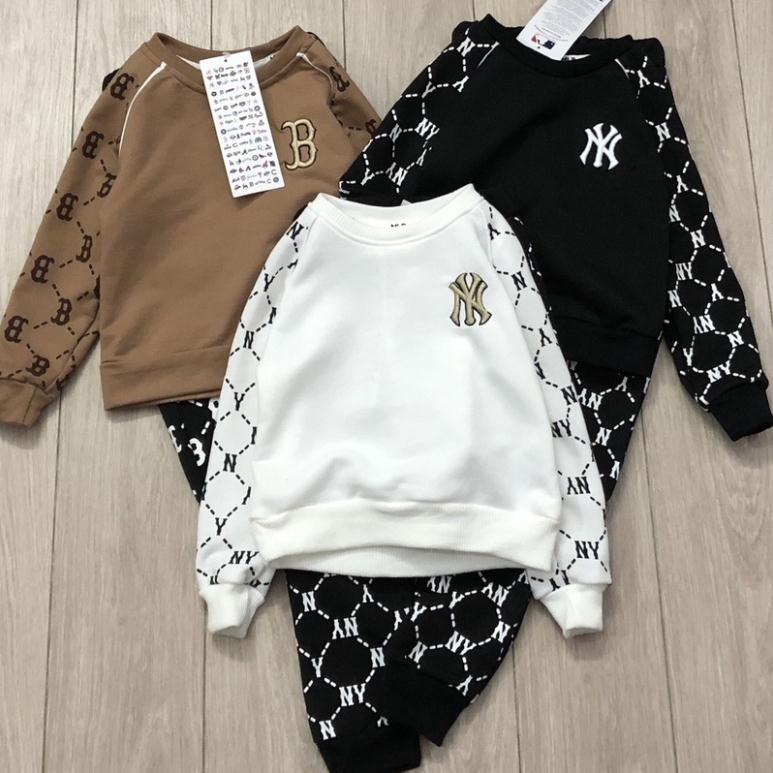 Đồ bộ bé trai , set bộ nỉ cho bé hoạ tiết MLB cho bé trai bé gái đi học đi chơi size 90-150