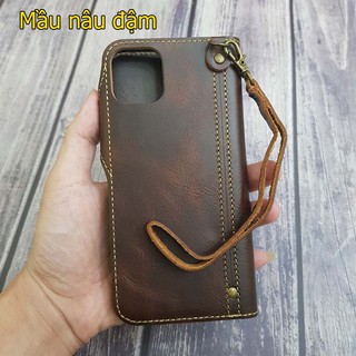 Bao da iphone 11 pro max/ 11 pro/ 11 da bò dạng ví cao cấp