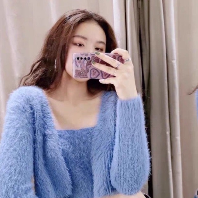 SET CARDIGAN LÔNG THỎ  5 màu