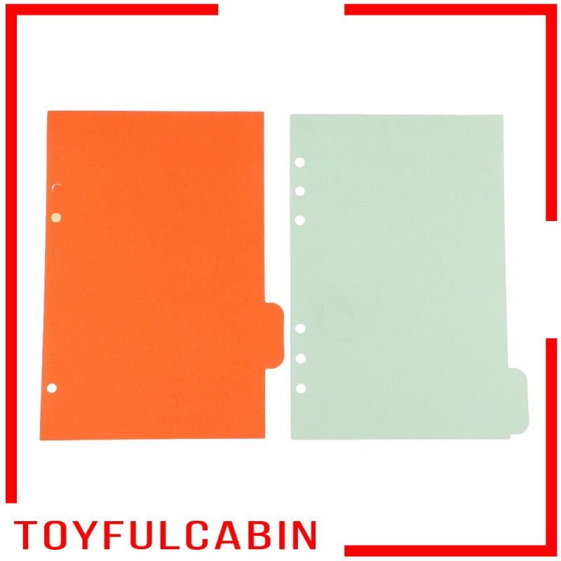 Bộ 5 bìa chia ngăn bằng giấy kraft khổ A5 với thẻ màu nâu thích hợp cho sổ lập kế hoạch/ nhật ký