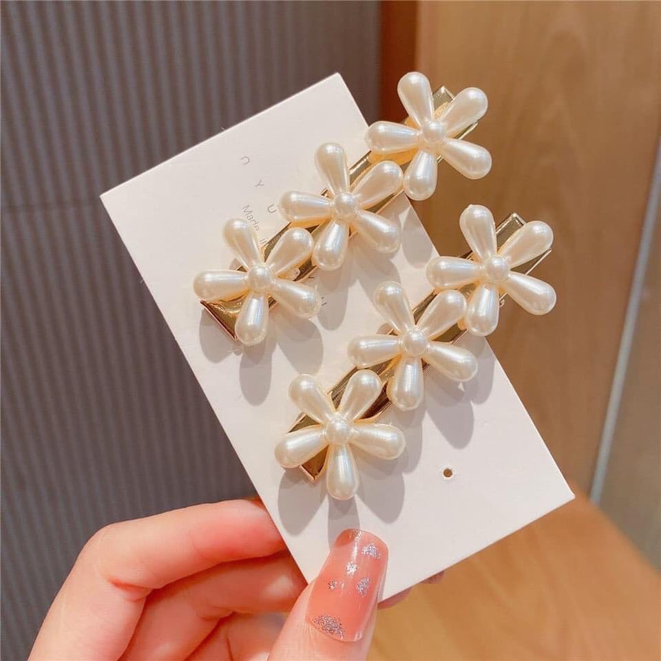 Kẹp tóc mái, kẹp áo set 10 cái đính hạt siêu đẹp sang chảnh cho quý cô