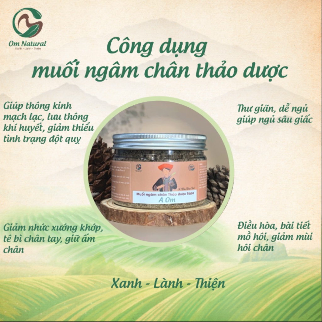 Muối Ngâm Chân Thảo Dược Dao Đỏ Lưu Thông Máu A Om